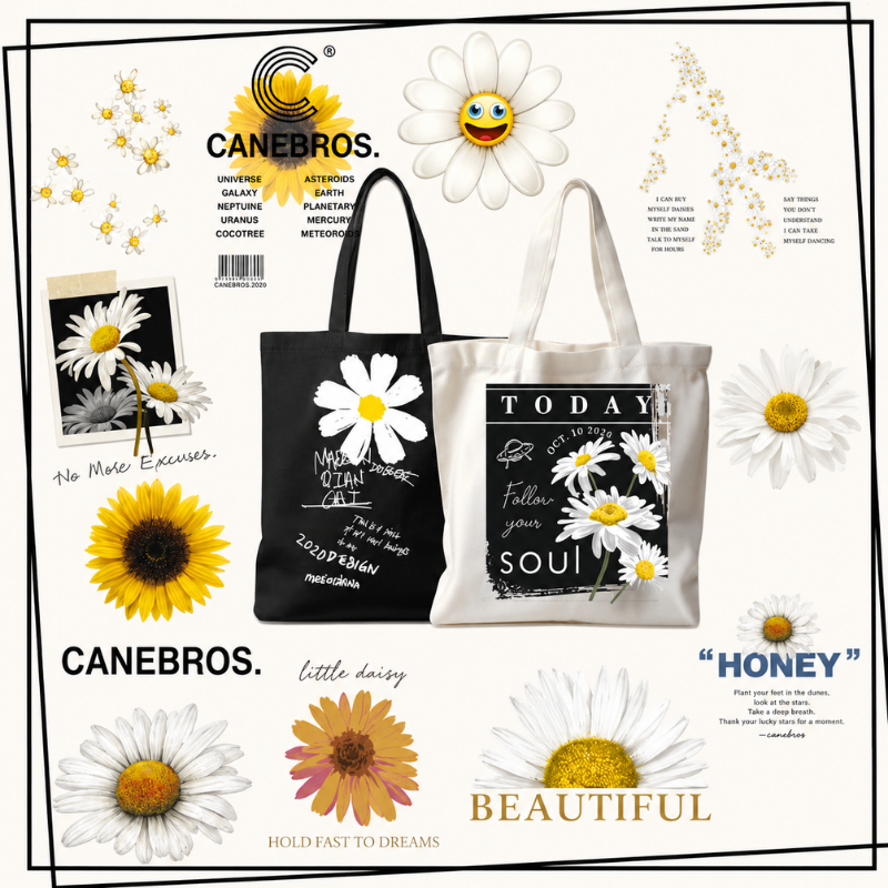 Floral Series 2.0 DTF สติ๊กเกอร์ถ่ายเทความร้อน HD พิมพ์เหล็กง่ายสําหรับเสื้อยืด Tote Bag Banner
