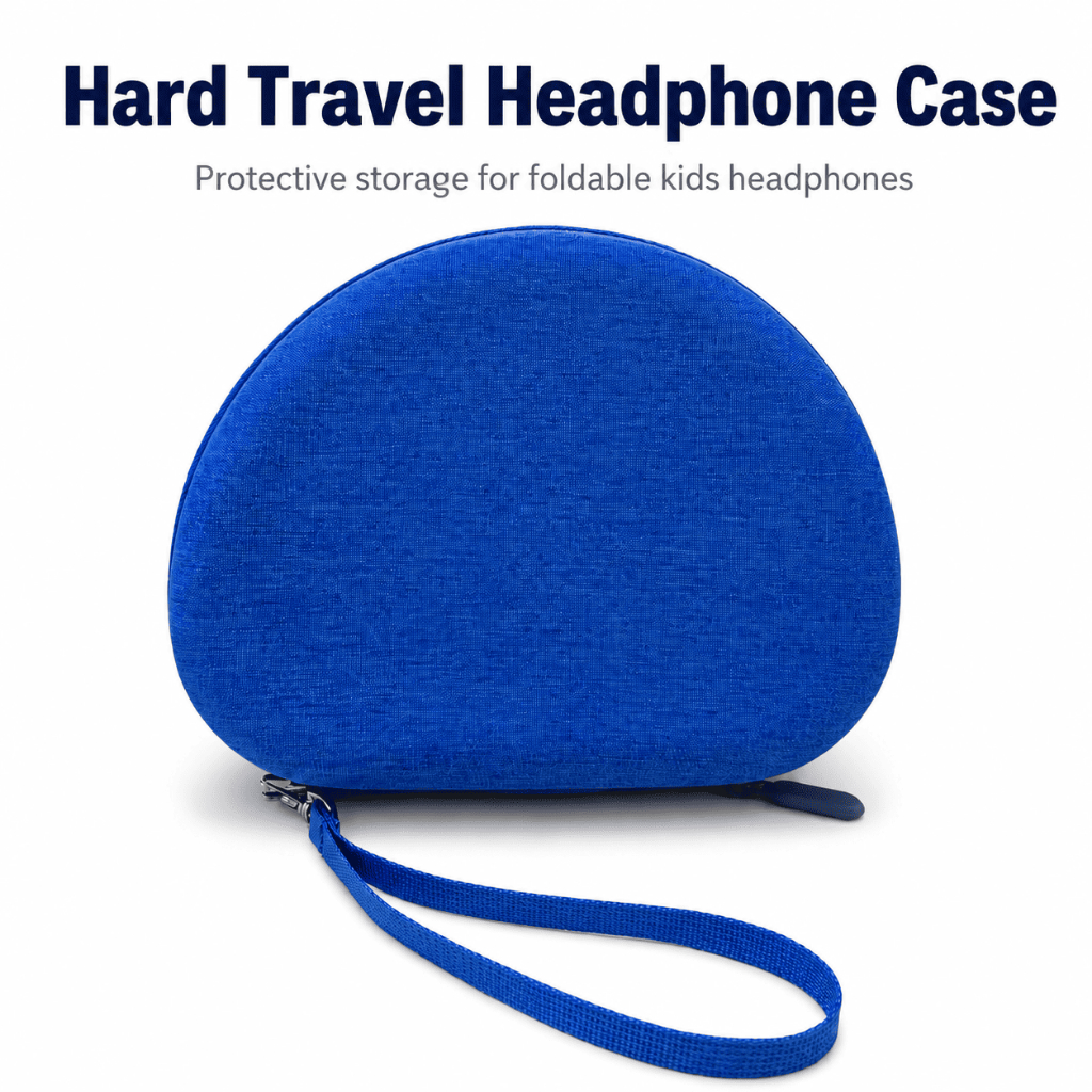 IClever Kids Headphones Carrying Case Portable Hard Shell Storage Case with Soft Plush Interior & Wr