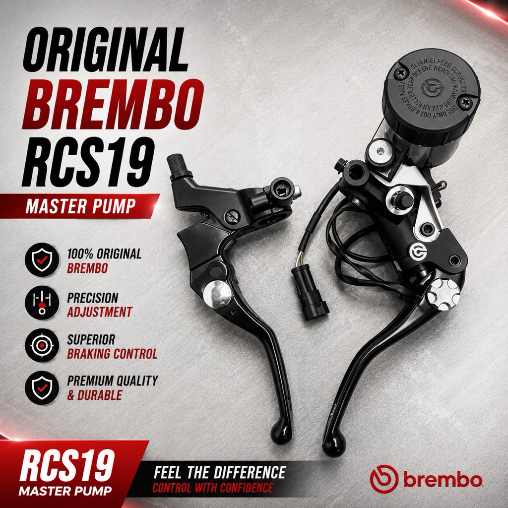 Brembo KTM Master Pump Rcs19 Corsa Corta Siap sedia ถัง + วงเล็บ PNP ชุด RCS15 RCS16 RCS17 RCS19 มอเ