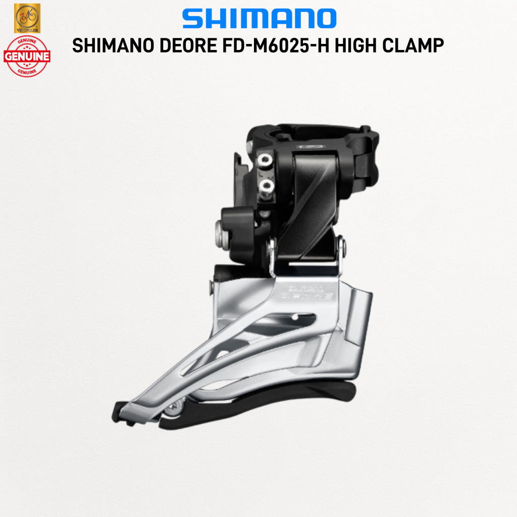 SHIMANO DEORE FD-M6025 สับจานหน้า 2x10 ความเร็ว FD-M6025-D Direct Mount / FD-M6025-H High Clamp MTB