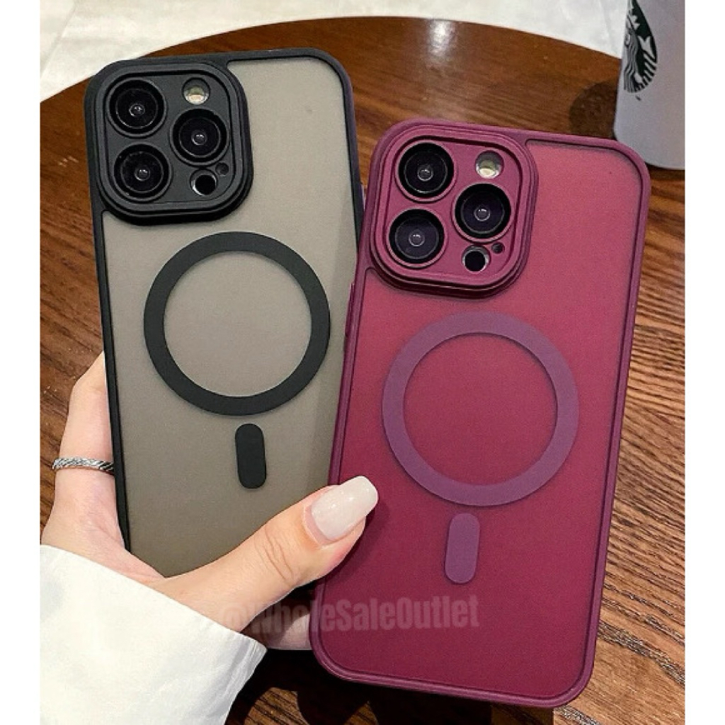IP Phone 11 12 13 14 15 16 Pro Max Plus Matte Translucent รองรับเลนส์ชาร์จไร้สายแม่เหล็ก Protec Case