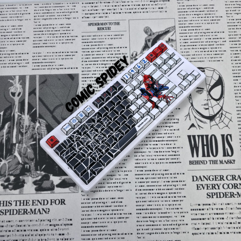 MKB Marvel Spider-Man GMK75/GMK80 Tri-Mode RGB Knob Custom Full Build Keyboard - Princess Linear / P