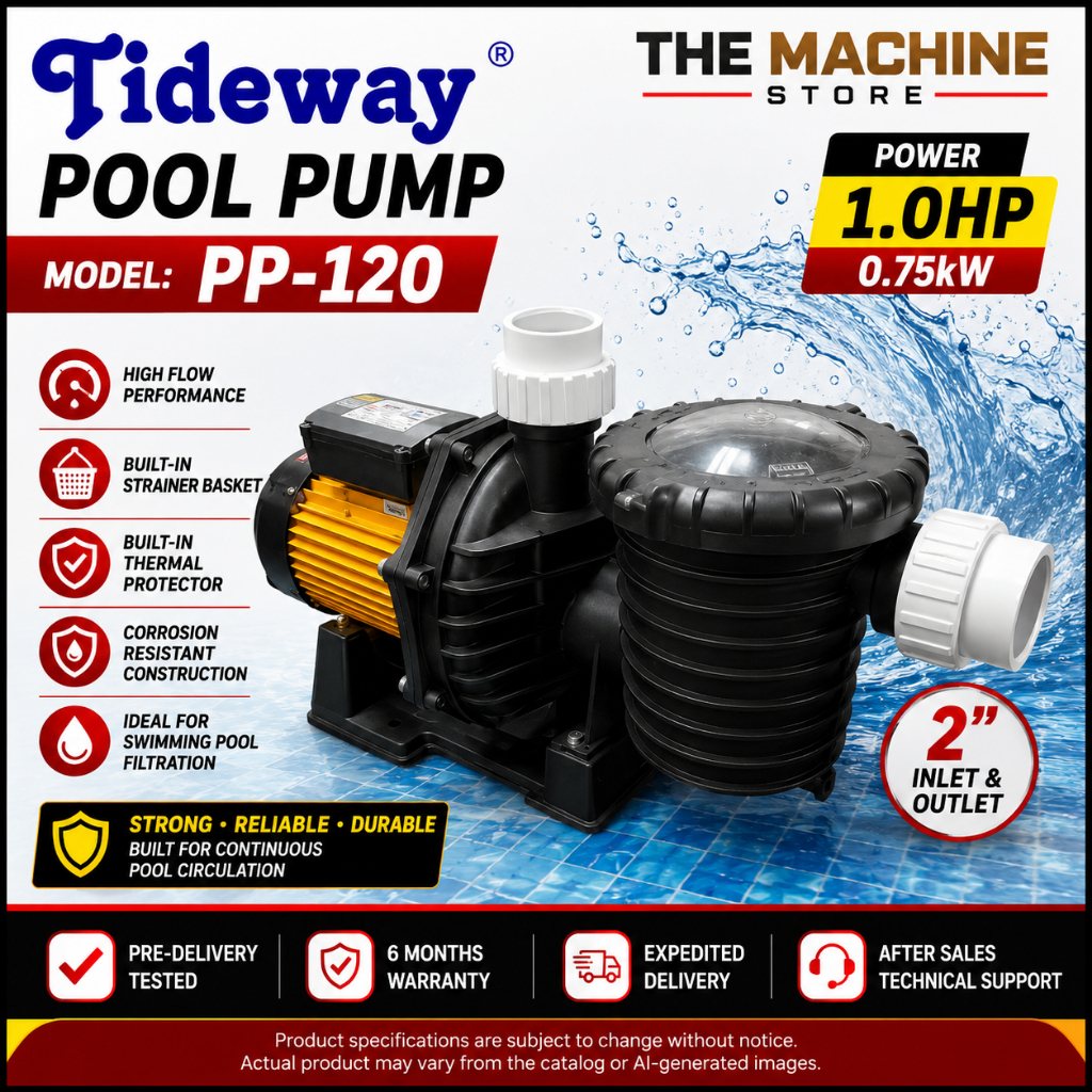 TIDEWAY ปั๊มสระว่ายน้ํา PP-120 1.5kW แพมแอร์ Kolam Renang