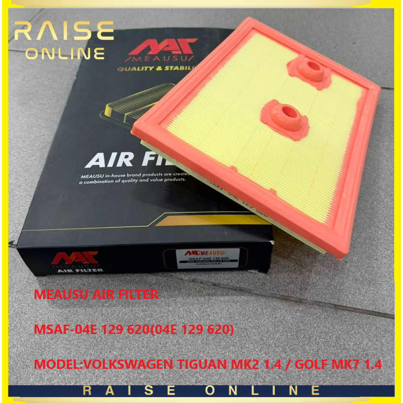 MEAUSU AIR FILTER MSAF-04E 129 620(04E 129 620) MODEL:VOLKSWAGEN TIGUAN MK2 1.4 / GOLF MK7 1.4