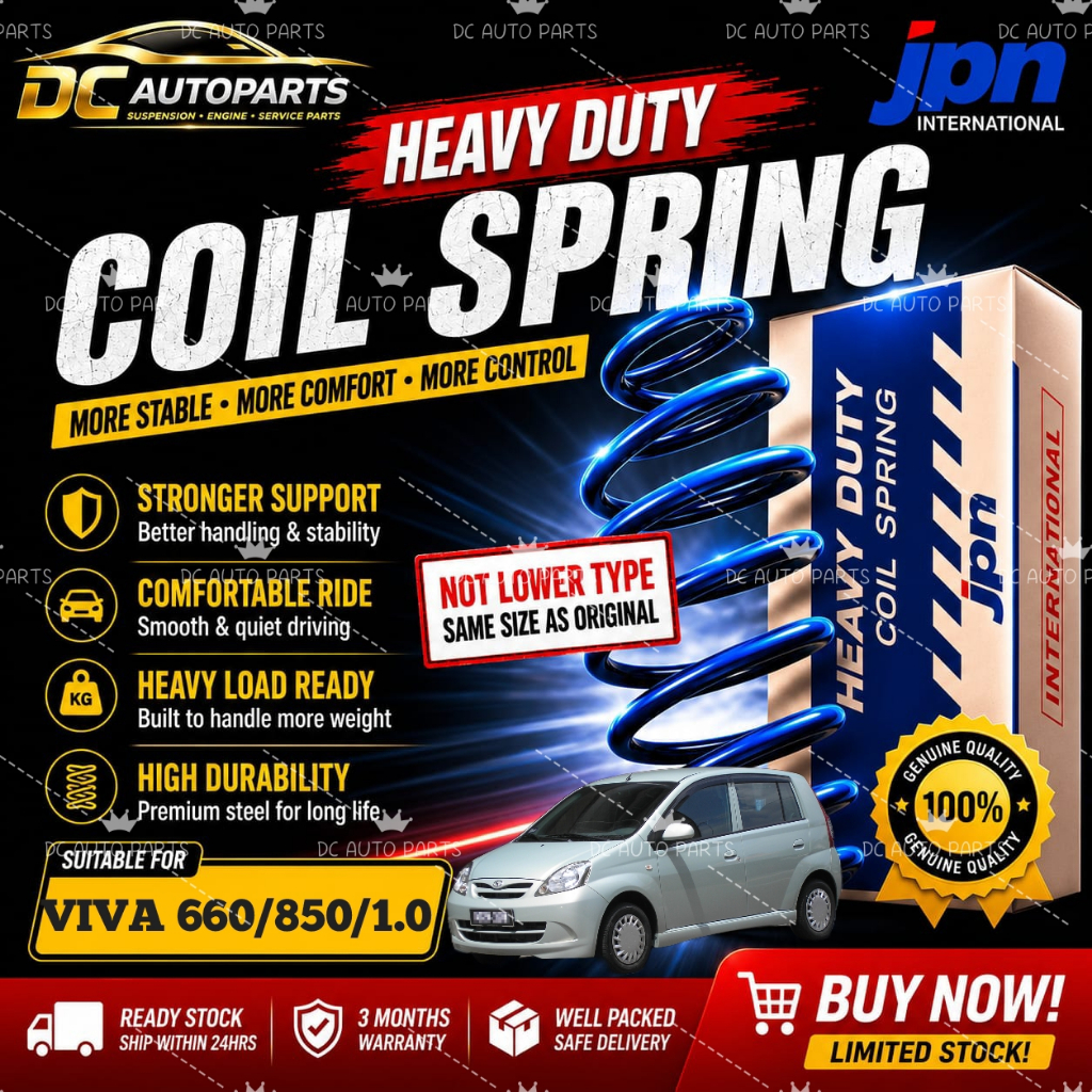 JPN INTERNATIONAL HEAVY DUTY COIL SPRING PERODUA VIVA 660 / 850 / 1.0 L250/251 ด้านหน้าหรือแนวนอน (N