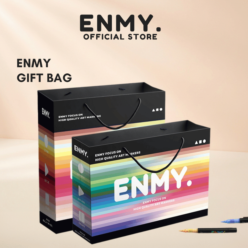 ENMY Premium Bag Hand Carry Paper Bag เหมาะสําหรับงานวันเกิดและปัจจุบันบรรจุภัณฑ์