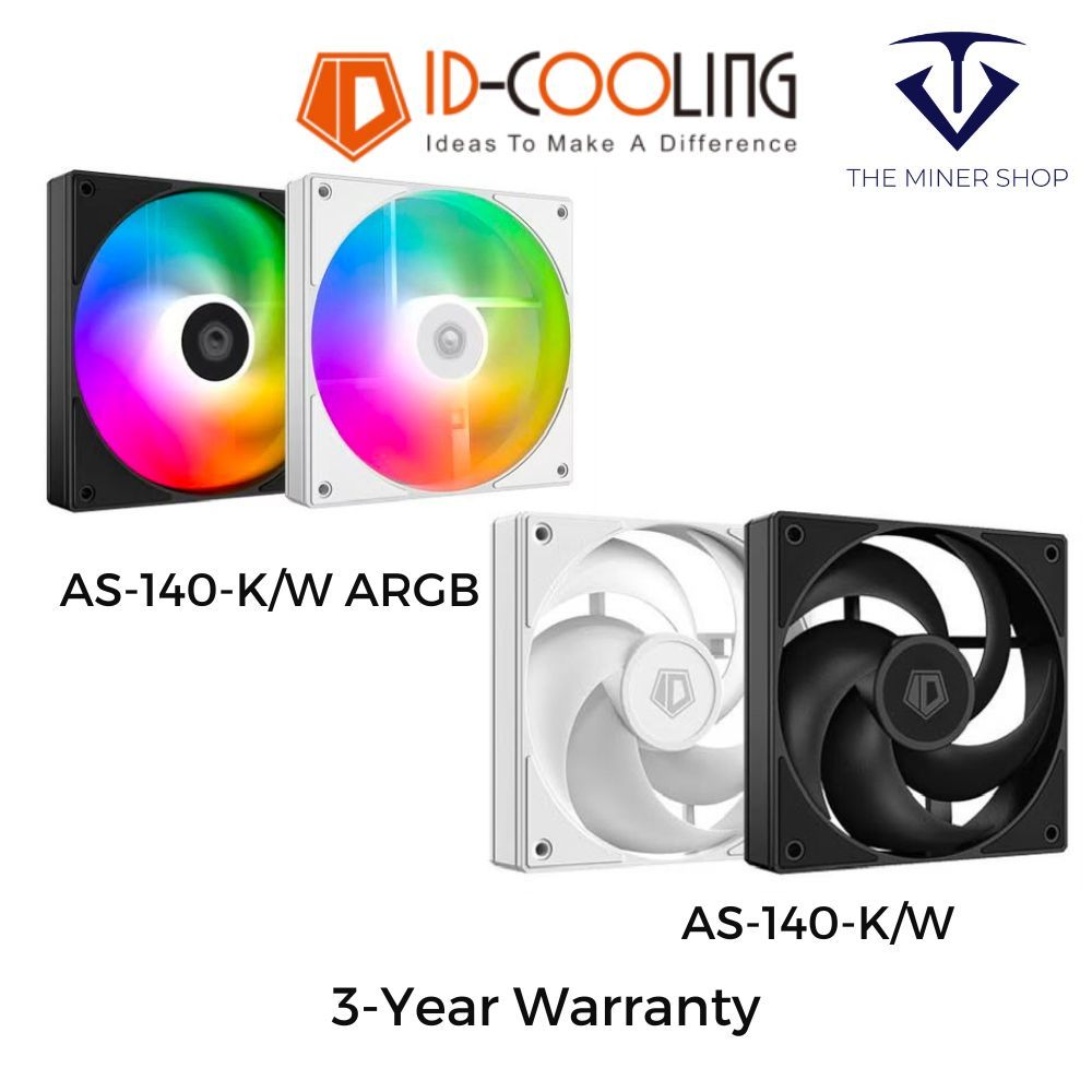 ID-COOLING AS-140 / AS-140 ARGB 120mm ARGB CASE FAN BLACK หรือ WHITE