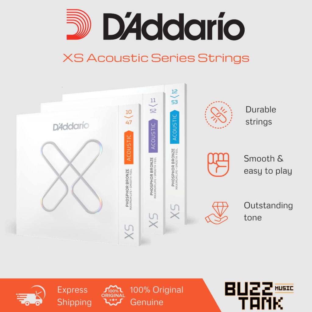 D'ADDARIO DAddario XS Series สายกีตาร์ไฟฟ้าและอะคูสติก