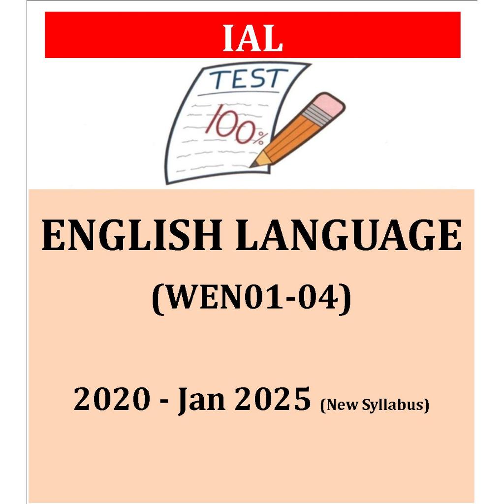 IAL English Language ( WEN01-04 ) หน่วย 1-4 - กระดาษสอบอดีต ( วัสดุศึกษาพิมพ์ลาย )