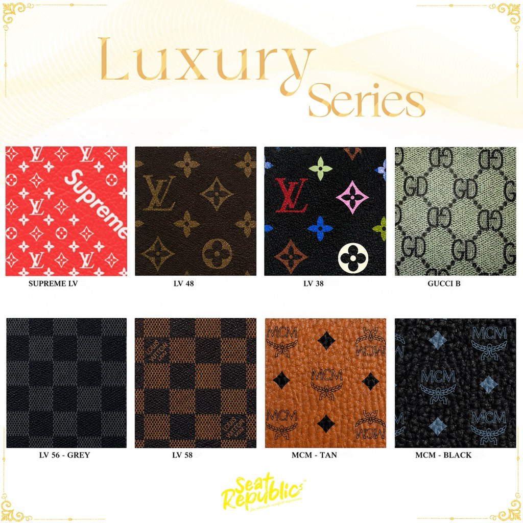 LUXURY SERIES หนัง PVC/PU สําหรับเบาะเบาะรถยนต์ภายใน, DoorTrim/Panel,Pillar,Sofa,DIY,Bags,Wallet,LV,