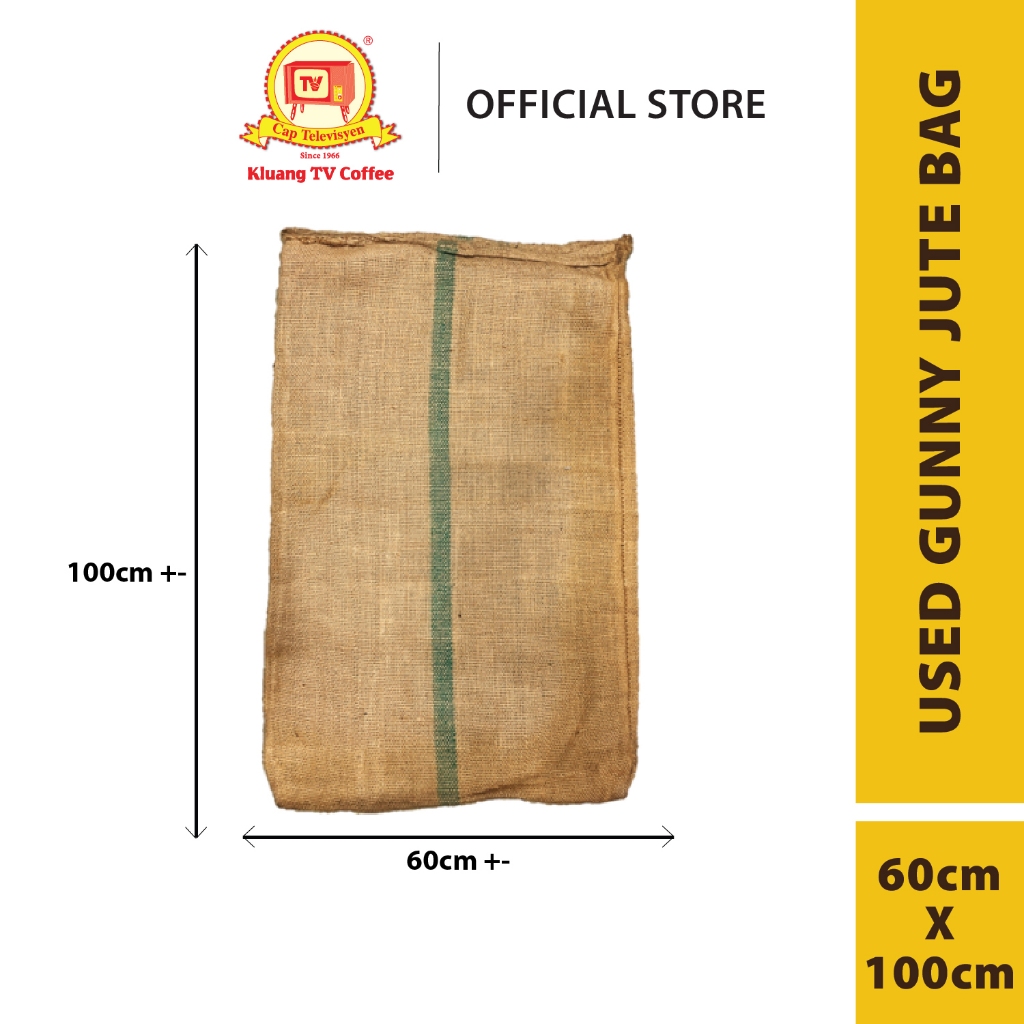 Klai TV Coffee Used Gunny Bag / Recycle Jute Bag 60cm x 100cm with Max Load 60kg 麻袋