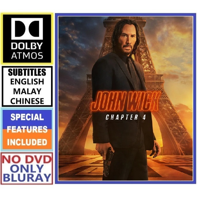 J342 John Wick Chapter 4 (2023) Action Crime Thriller - Bluray