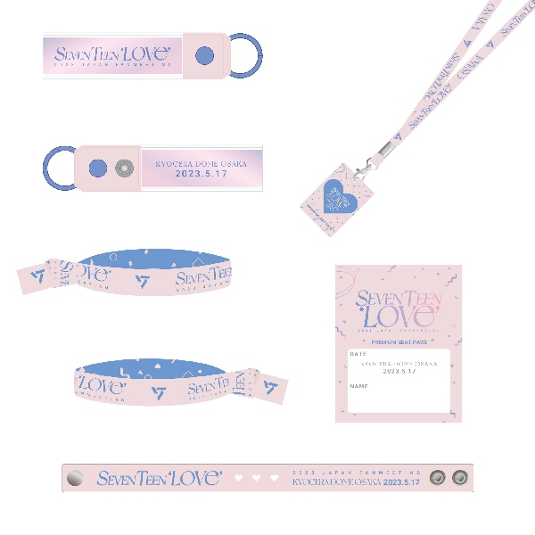 อย่างเป็นทางการ SEVENTEEN 2023 ญี่ปุ่น FANMETING LOVE Premium Seat Benefit Merch Key แหวนสายคล้องคอญ