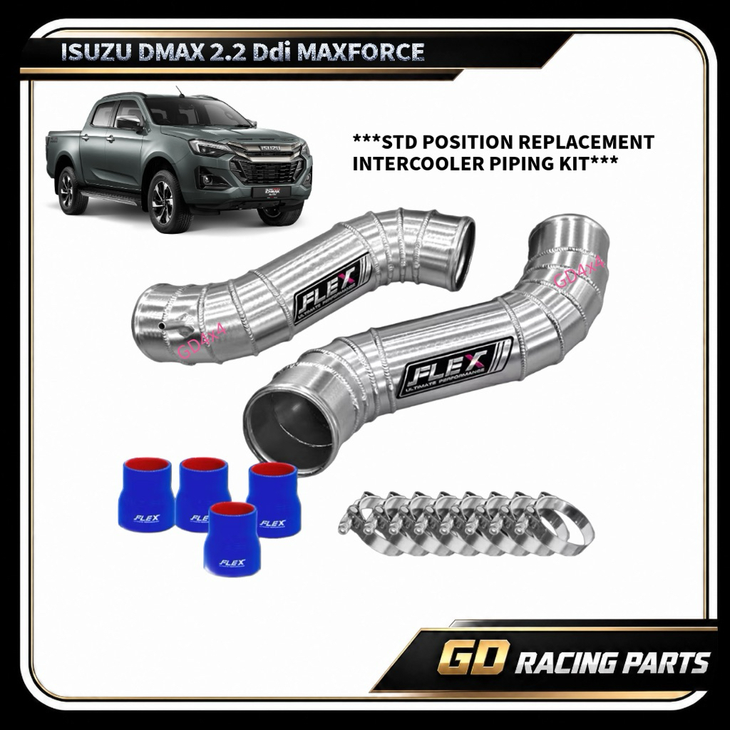 FLEX INTERCOOLER PIPING KIT SUITABLE DMAX 2.2 DDI MAXFORCE STD POSITION REPLACEMENT KIT