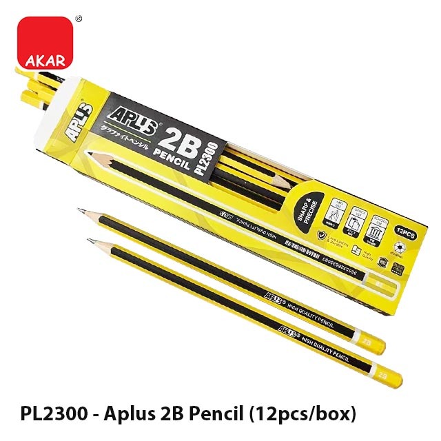 APLUS 2B ดินสอ 2.5 มม. (12 ชิ้น/กล่อง) – ชุดสอบ APLUS 2.5 มม. ชุดดินสอ 2B (12 ชิ้น) PL2300