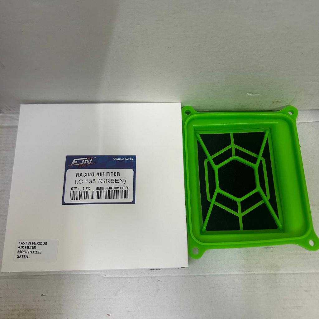 FJN AIR FILTER RACING LC135 LC AIR CLEARNER สีเขียว FJN ESR RED LEO