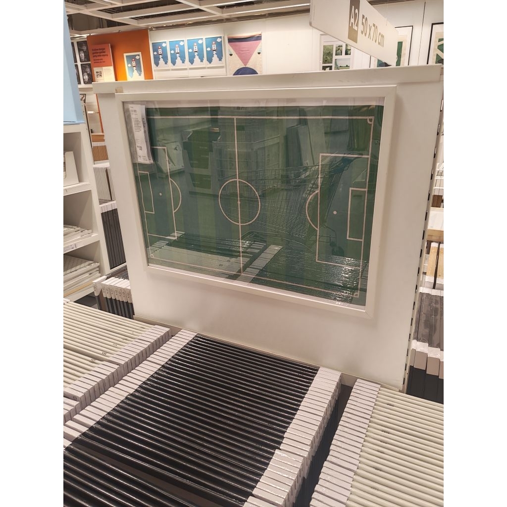 Ikea FISKBO Frame สีขาวและดํา 50x70 ซม