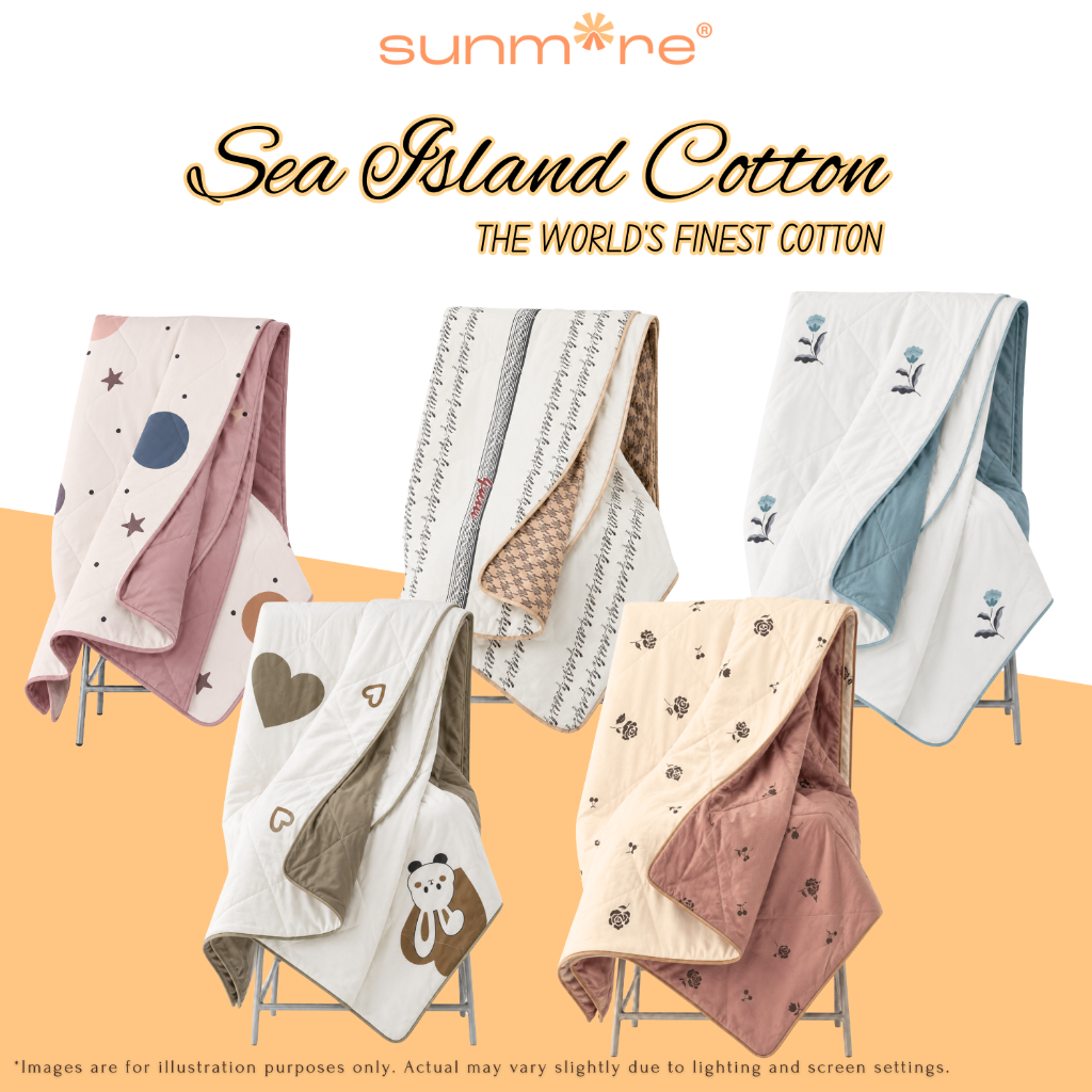 SUNMORE SEA ISLAND COMFORTER BLANKET QUILT DUVET COTTON SELIMUT SELESA MEWAH LUXURY TERBAIK 1400 Thr