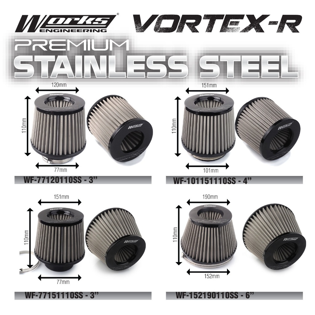 WORKS ENGINEERING VORTEX-R STAINLESS STEEL (ใหม่!!)