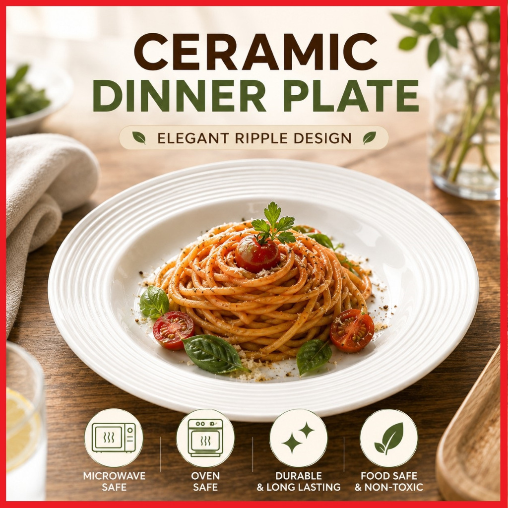 ชุด Pinggan Mangkuk/Plate Set/Pinggan Aesthetic/Set Pinggan/Pasta Plate/Spaghetti Plate/Ceramic Plat