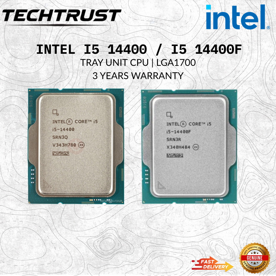 INTEL PROCESSOR CoreTM i5 โปรเซสเซอร์ 14400 / I5-14400F สูงสุด 4.10 GHz DESKTOP PROCESSOR COMBO MOBO