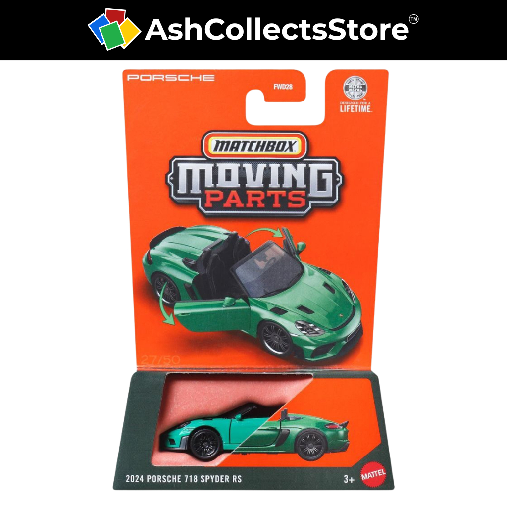 2024 Porsche 718 Spyder Rs Matchbox Moving Parts - 1:64 Scale Diecast - AshCollectsStore