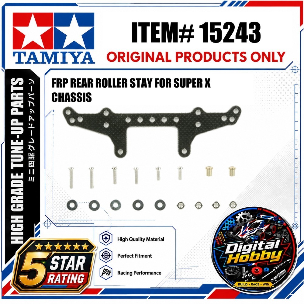 Tamiya 15243 FRP ลูกกลิ้งด้านหลัง Stay Super X แชสซี Mini 4WD