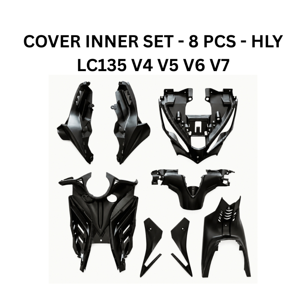 YAMAHA LC135 V4 V5 V6 V7 135 LC ฝาครอบชุดภายใน HLY 8 ชิ้น 1 ชุด 55D-F8400-10