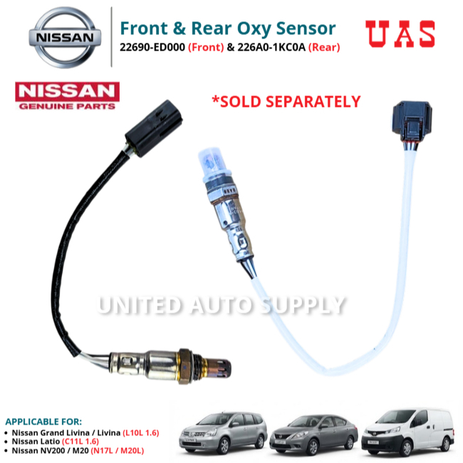 NISSAN Oxy Sensor 22690-ED000 (ด้านหน้า) & 226A0-1KC0A (หลัง) สําหรับ Grand Livina L Almera L10L C11