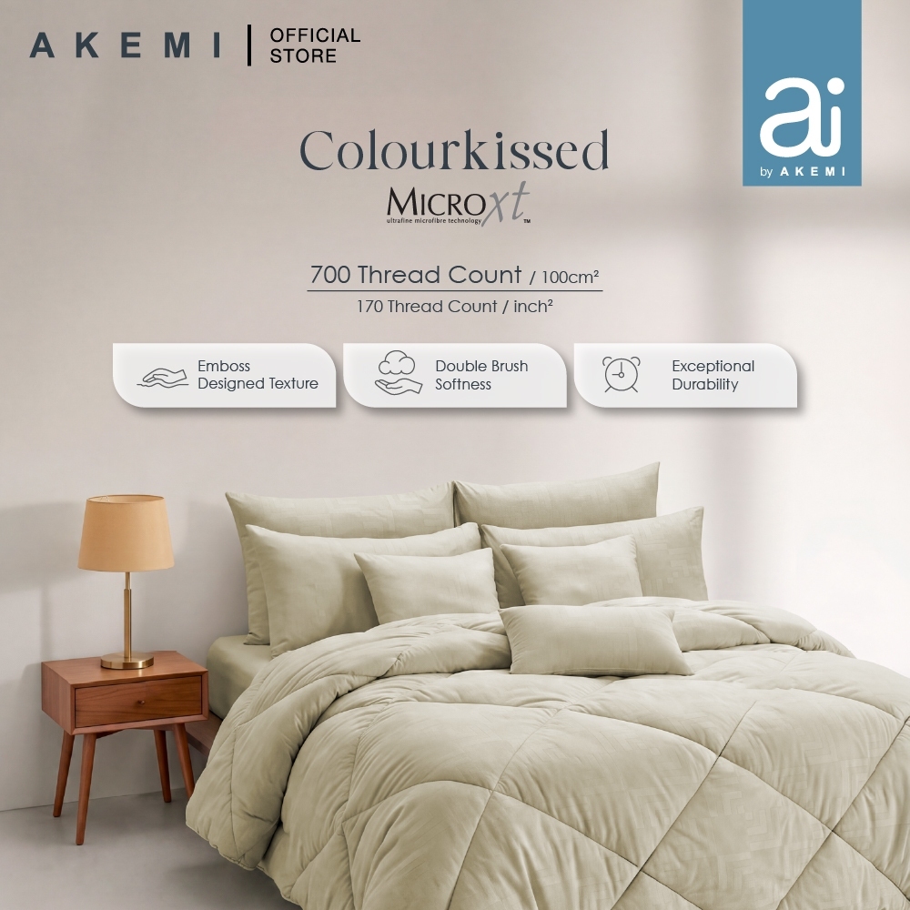 Ai by AKEMI Colourkissed Collection ผ้าพันคอ Set 100% MicroXT 700TC (Queen)