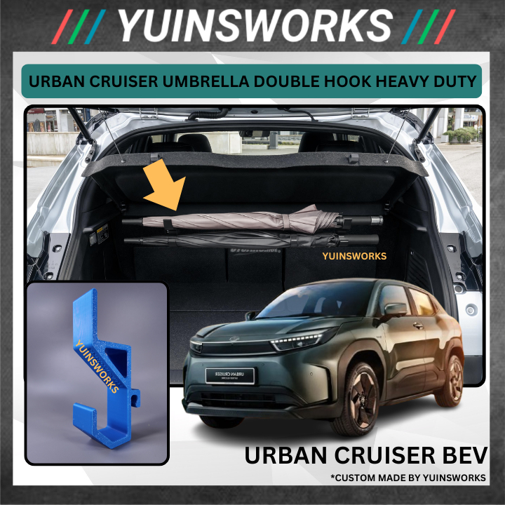 TOYOTA URBAN CRUISER ตะขอร่มเบาะหลัง Double HEAVY DUTY โดย YUINSWORKS 3D 327
