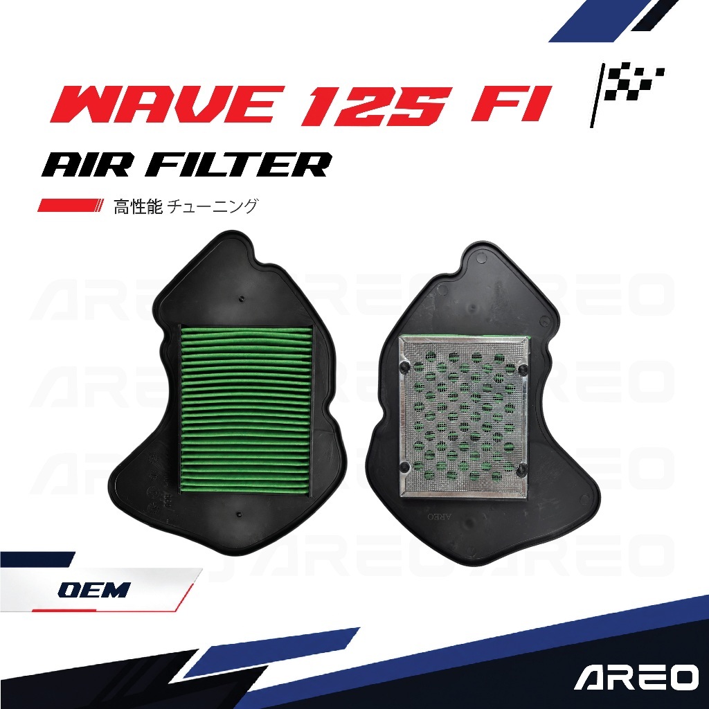 Honda WAVE125FI / WAVE125 FI High Flow Air Filter – Enhanced Air Intake – Air Cleaner – Filter Udara