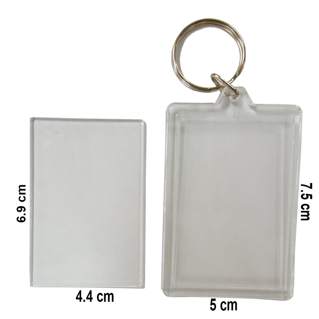 Photobooth / แถบภาพ / พวงกุญแจอะคริลิค DIY ทรงสี่เหลี่ยม 5 ซม. x 7.5 ซม. สําหรับพวงกุญแจ Mini Photob