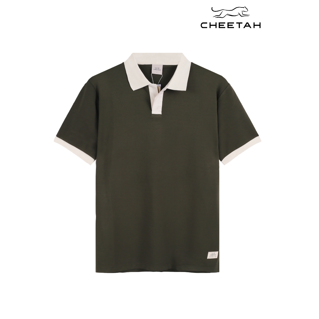 Cheetah Men Regular Fit Cotton Blend เสื้อโปโลแขนสั้น - 77046