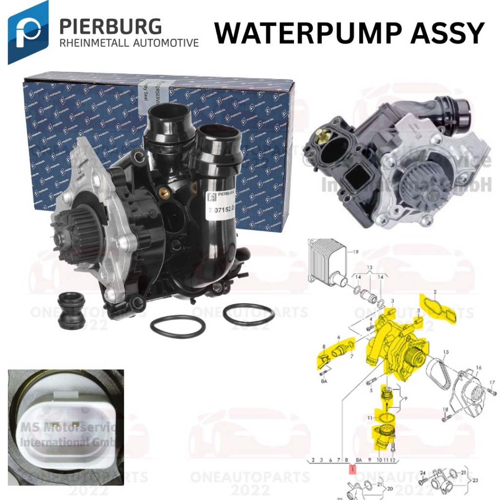 PIERBURG WATERPUMP ASSY VW TIGUAN 5N1 2.0TSI AUDI Q3 Q5 2.0 TFSI A4 B8 A5 2.0 TFSI