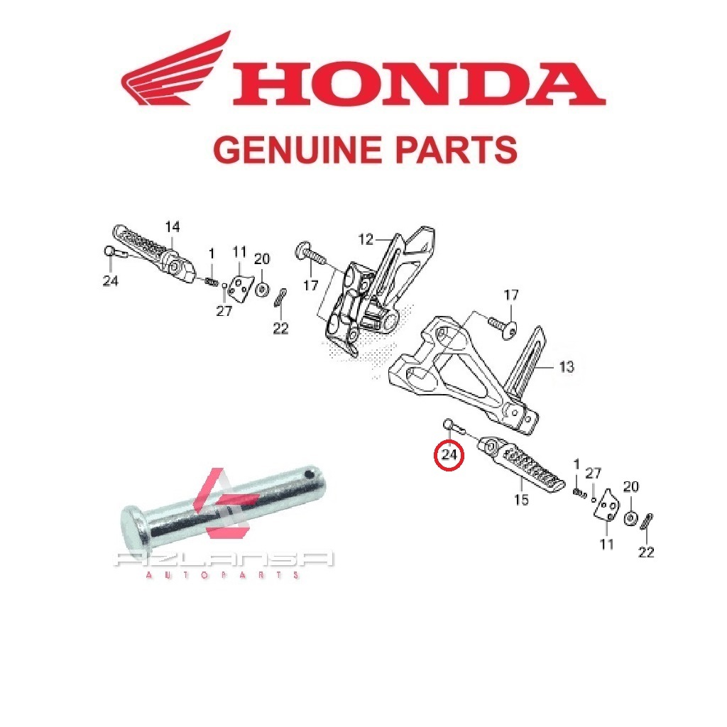 Pin C Pillion Step ( 95015-83000 ) RS150R V1 V2 V3, RS-X V1 V2 & CBR150R 💯 ฮอนด้า