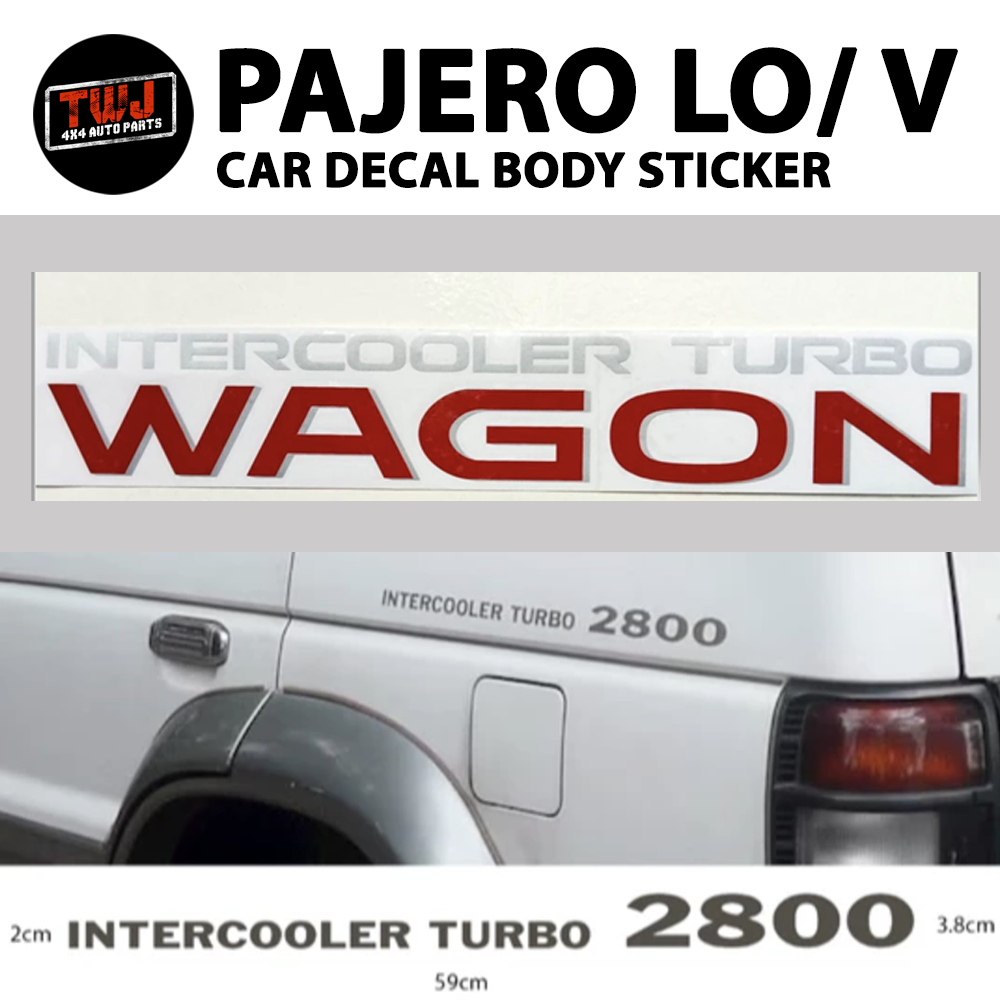 สติ๊กเกอร์ติดรถยนต์ Mitsubishi Pajero kereta decal Japan Intercooler Turbo Wagon รูปลอก Intercooler 