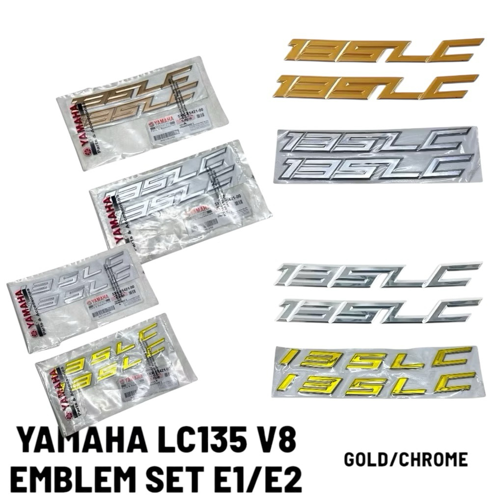 Yamaha LC V8 Lc135 body cover Logo Emblem Sticker set