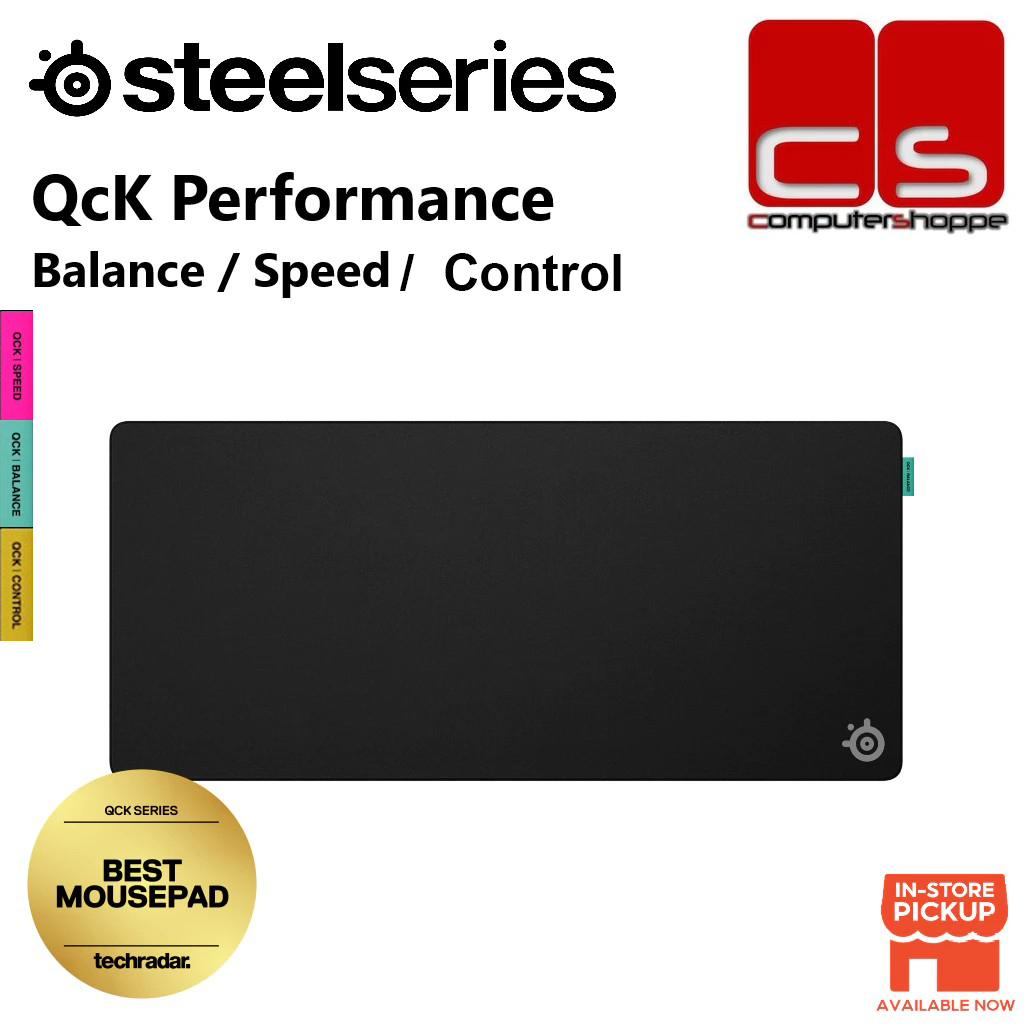 แผ่นรองเมาส์สําหรับเล่นเกม SteelSeries QcK Performance Series - Balance / Speed (ขนาดใหญ่/XL)