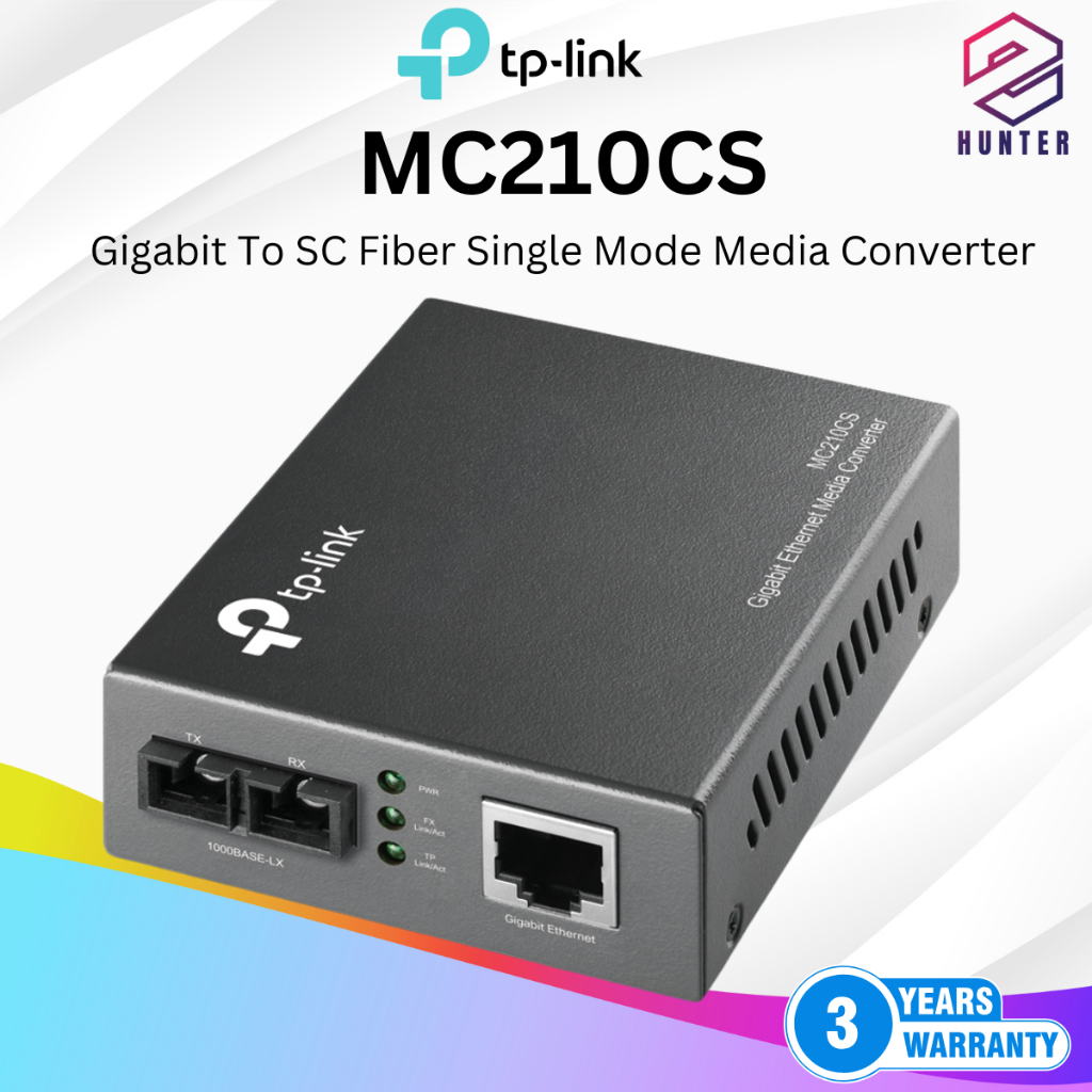 TP-Link MC210CS Gigabit Single-Mode Media Converter