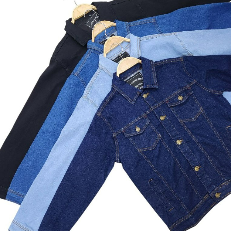 Jaket Denim Jeans Wanita Stretchable Ironless