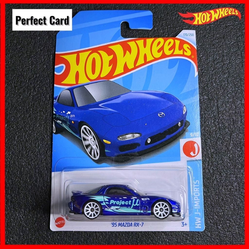 Hot Wheels Mazda RX7 2024 Blue Model Project U Mazda RX-7 95 Mazda RX-7 JDM Hotwheels Diecast Car Sp
