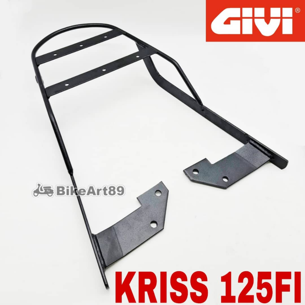 Monorack Givi Modenas Kris 125FI 125 FI Advance Black Givi และ Grip Lock Top Box ฟองน้ําเอเลี่ยนอลูม