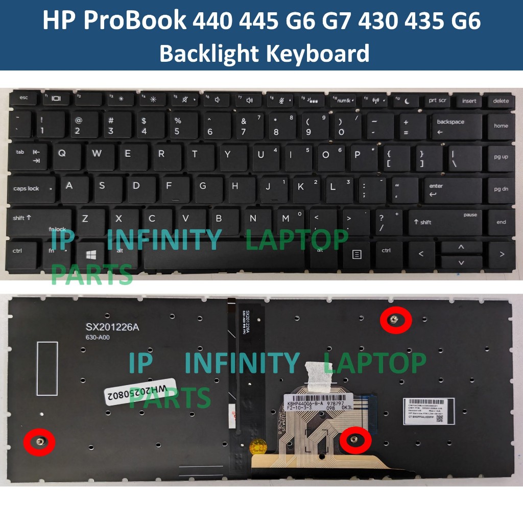 HP Probook 440 G6 G7 445 G6 G7 430 G6 435 G6 L38139-001 L38138-001 แล็ปท็อปคีย์บอร์ดแบ็คไลท์