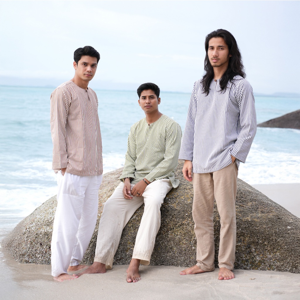 Kurta Exclusive Buu - Kurta Tekluk Belanga Bayu By Keris & Co - คอปุ่ม Kurta แขนยาวระดับพรีเมียม