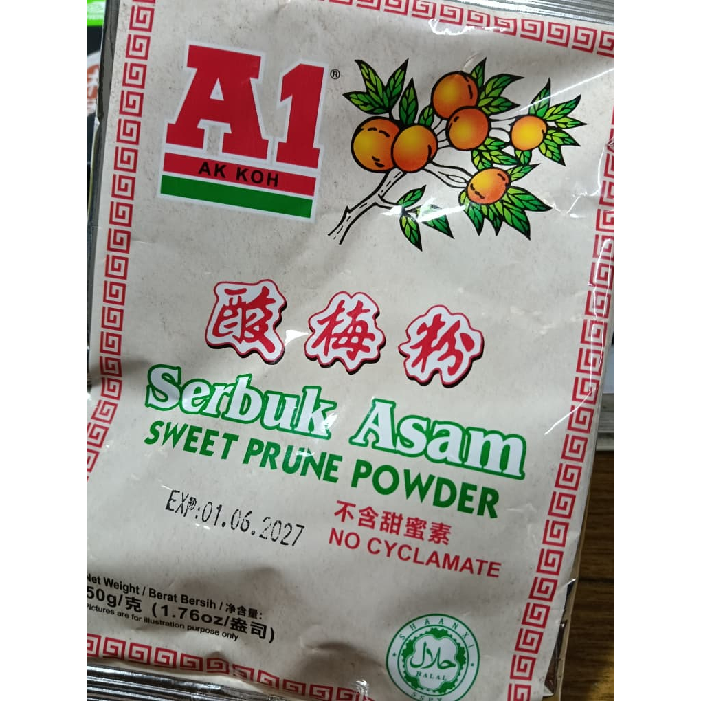 A1 Serbuk Asam 50gm ผงลูกพรุนหวาน 50gm A1 酸粉 50g