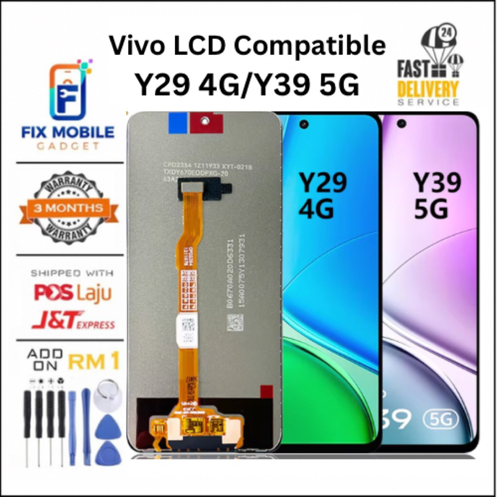 LCD สําหรับ Vivo Y29 4G / Y39 5G / Y300i หน้าจอสัมผัส LCD คุณภาพสูง [ Fix Mobile Gadget ]