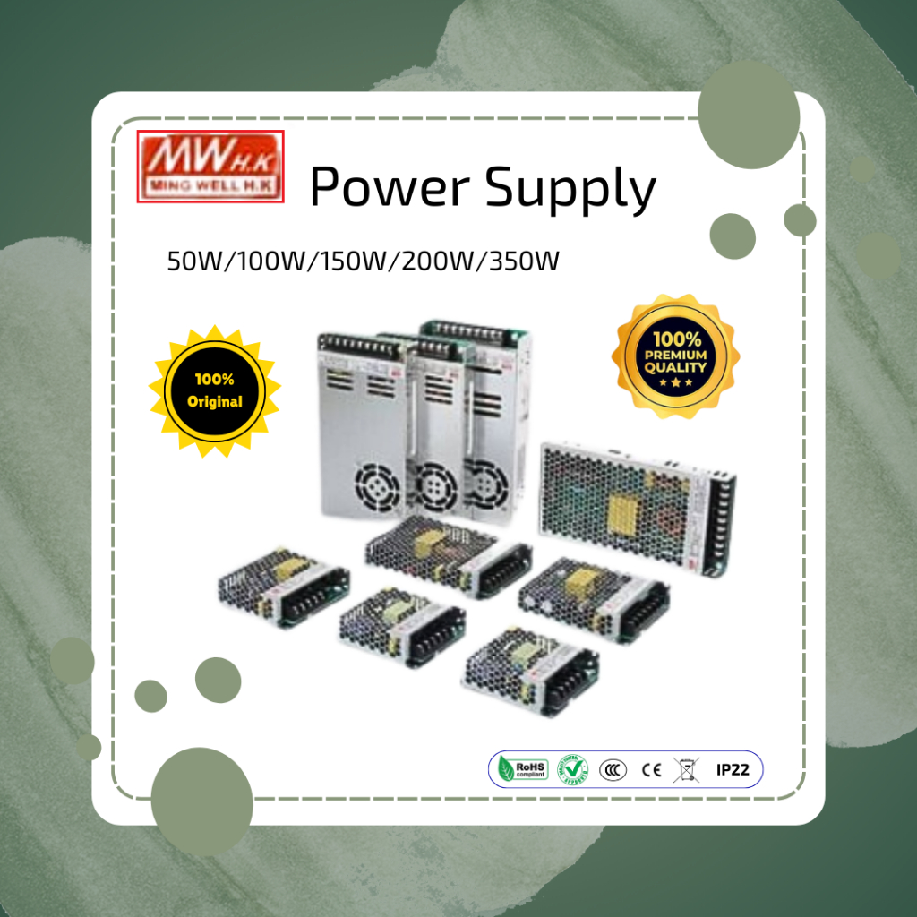 Lglights MingWell MWHK Ming Well Power Supply 24V LRS-50 LRS-100 LRS-150 LRS-200 LRS-350 DC24V