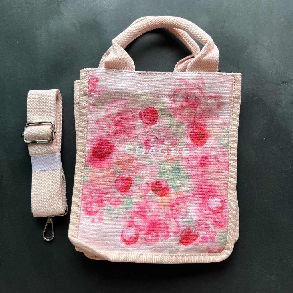 Chagee Lychee Black Tea Mini Tote Bag 王茶 .โลหะชากระเป๋า