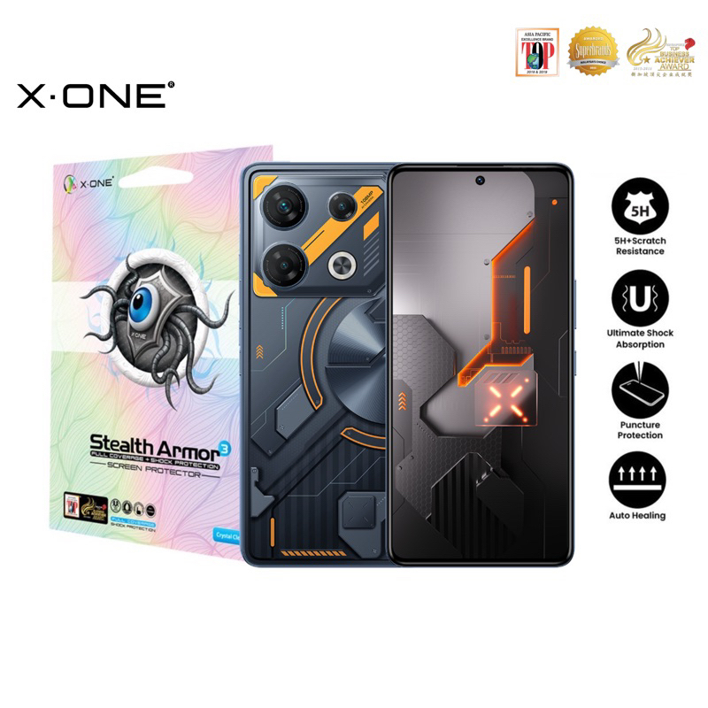 X.ONE Stealth Armor 3 สําหรับ Infinix 20 / 40 / 50 / Hot 50i / 50x / 50 Pro / 4G / 5G ป้องกันหน้าจอ 